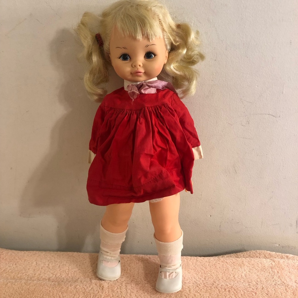 Vintage 1970 Horsman Peggy Pen Pal 18” Doll With Original Outfit